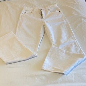 AG Adriano Goldschmied White Flare Jeans - Alexxis Boot High-Rise Vintage Fit